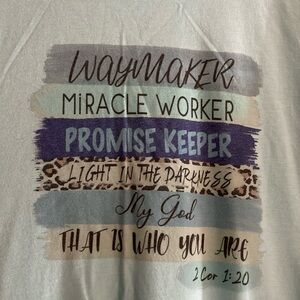 XXL t-shirt teal Waymaker 2Cor 1:20